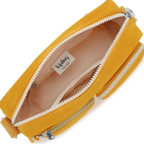 Kipling Albena Crossbody Bag with Pockets in Rapid Yellow - Picture 4 of 5